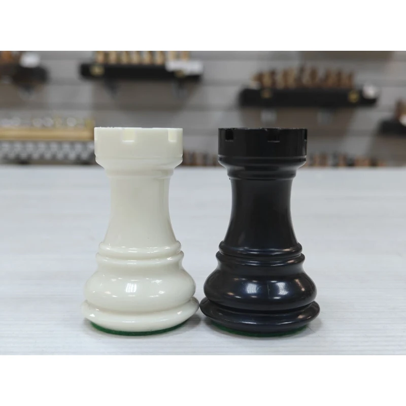 Шахматные фигуры профессиональные черно белые с утяжелением пластик