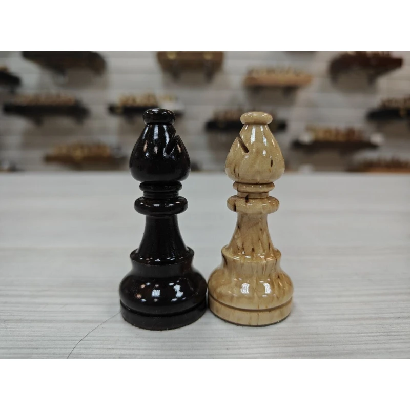 Шахматные фигуры Карельская береза Стаунтон люкс