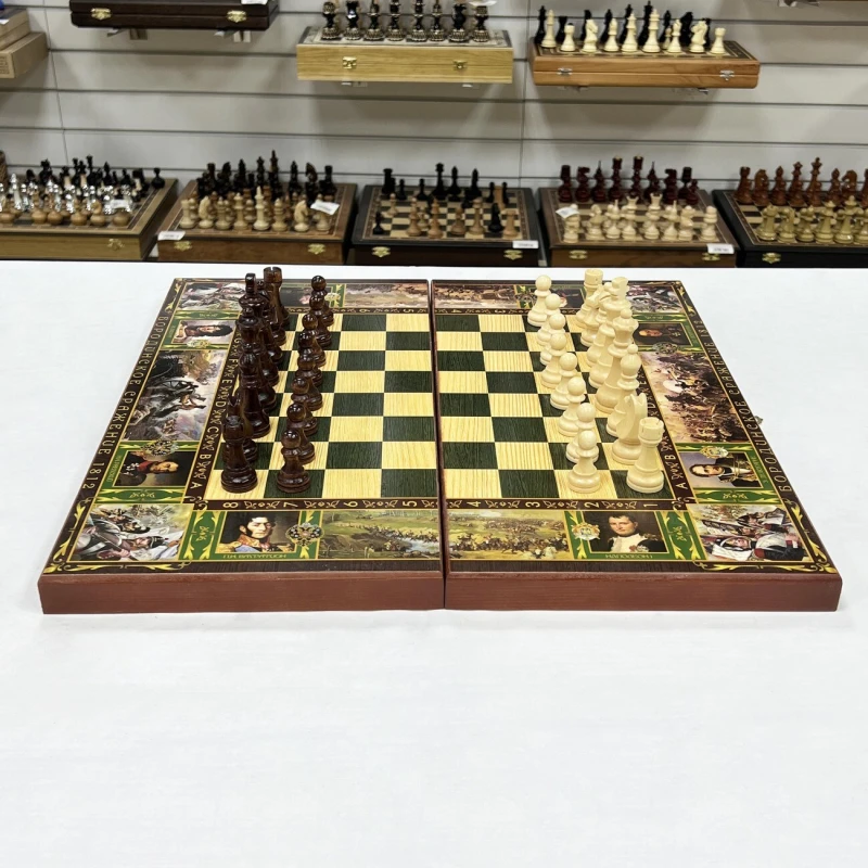 Набор 3 в 1 шахматы нарды шашки Бородино