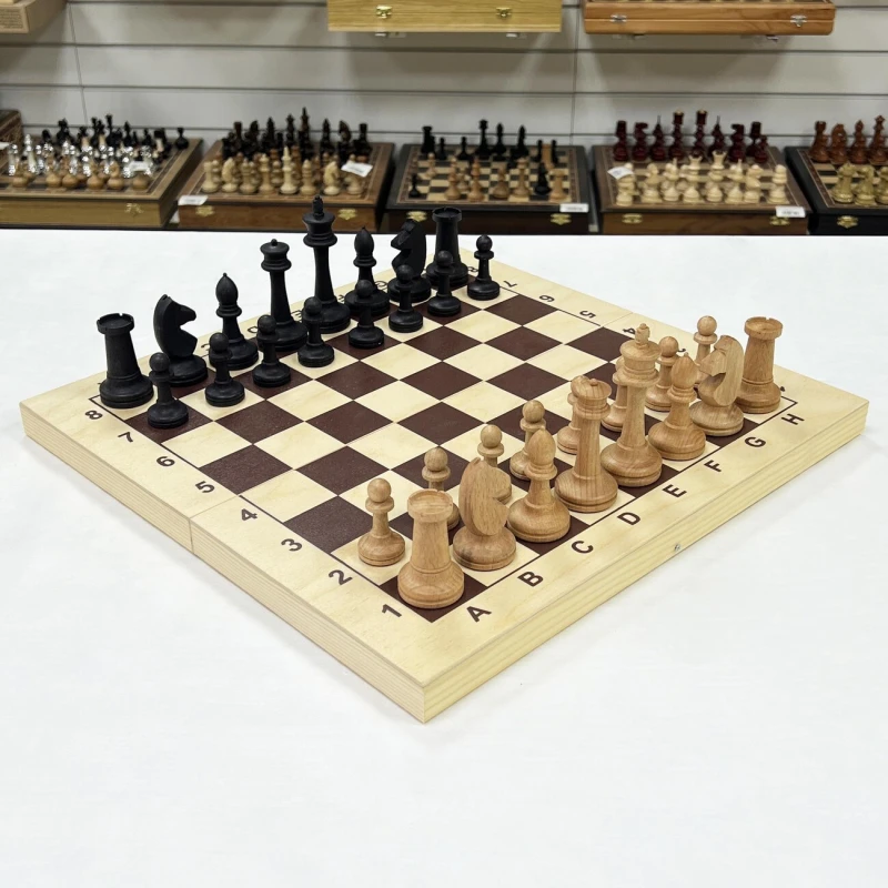 Шахматы деревянные гроссмейстерские с фигурами из бука без утяжеления