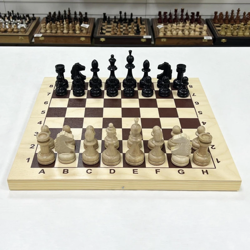 Шахматы деревянные гроссмейстерские с турнирными фигурами без утяжеления