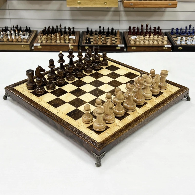 Шахматы нескладные дуб Премиальные люкс