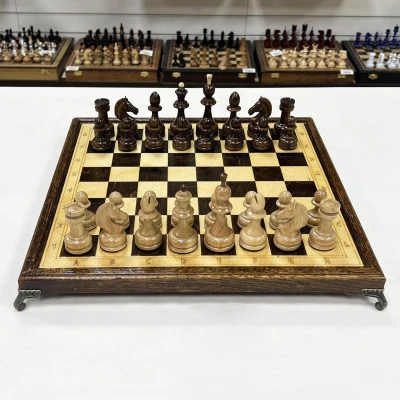 Шахматы нескладные дуб Премиальные люкс