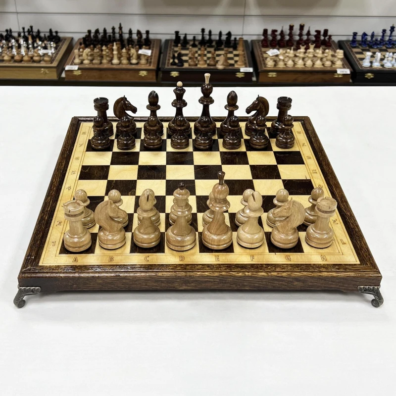 Шахматы нескладные дуб Премиальные люкс