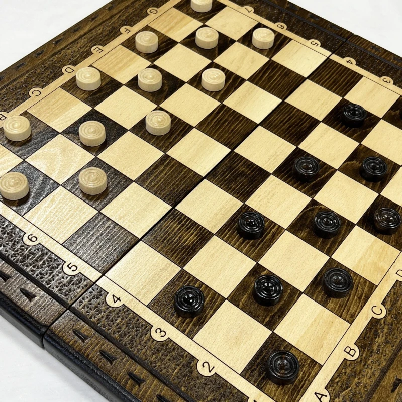 Набор 3 в 1 шахматы нарды шашки Бастион глянцевые