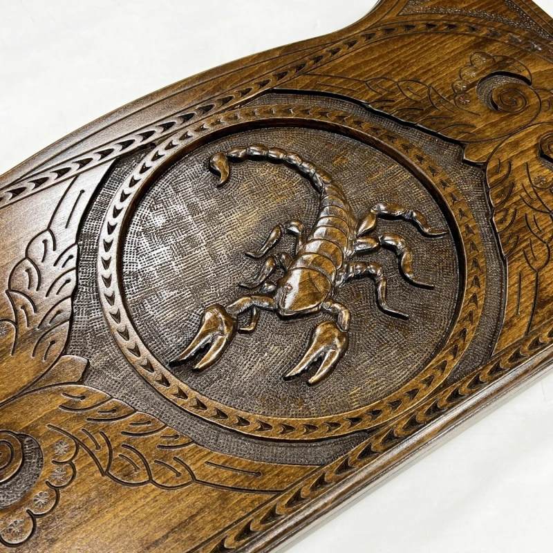 Нарды резные деревянные Скорпион 60 см с чехлом