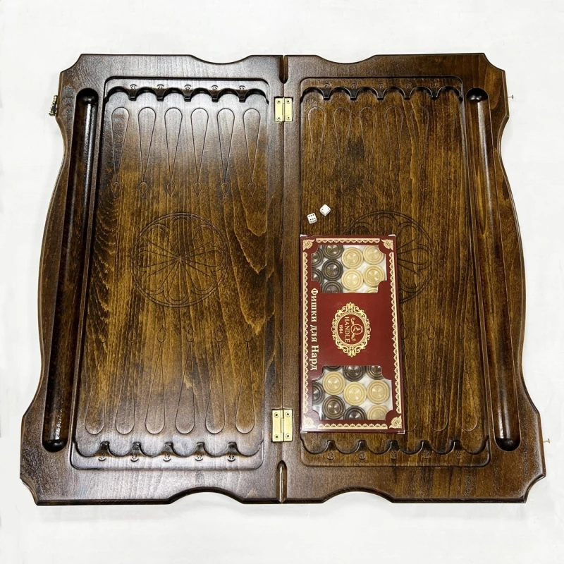 Нарды резные деревянные Скорпион 60 см с чехлом