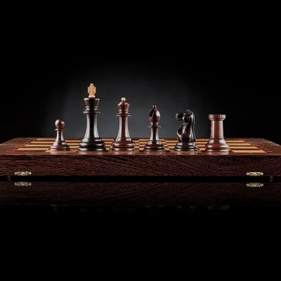 Шахматы "Стаунтон Компакт" с ложементом