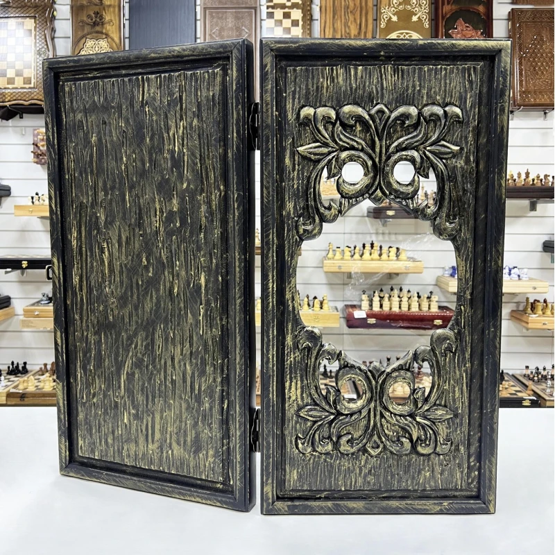 Нарды стеклянные прорезные подарочные 70 см