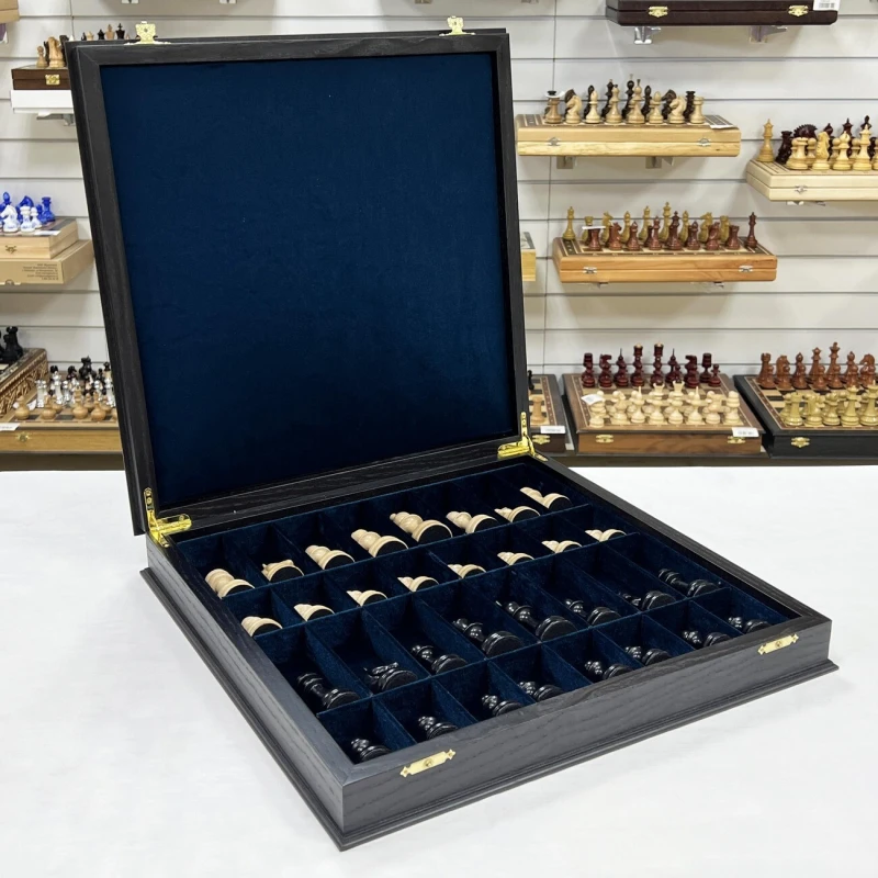 Шахматы подарочные в ларце из моренного дуба