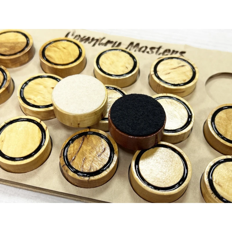 Фишки для нард Карельская береза Махагон 30 мм