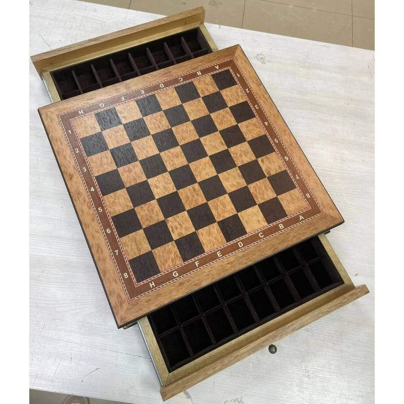 Шахматный ларец с ящиками эвкалипт 47х47 №5