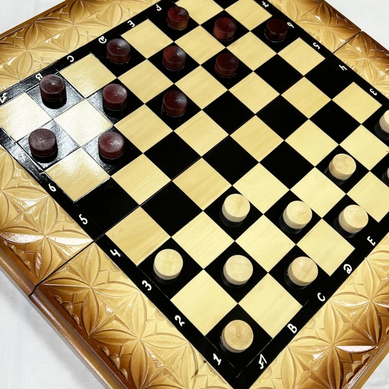 Набор 3 в 1 шахматы нарды шашки резной лак Паук и Скорпион