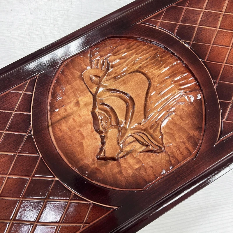 Нарды резные Медведь лак 55 см