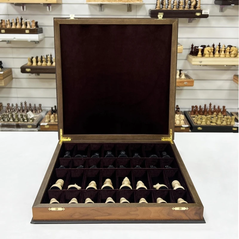 Шахматы в ларце премиальные из ореха и бука