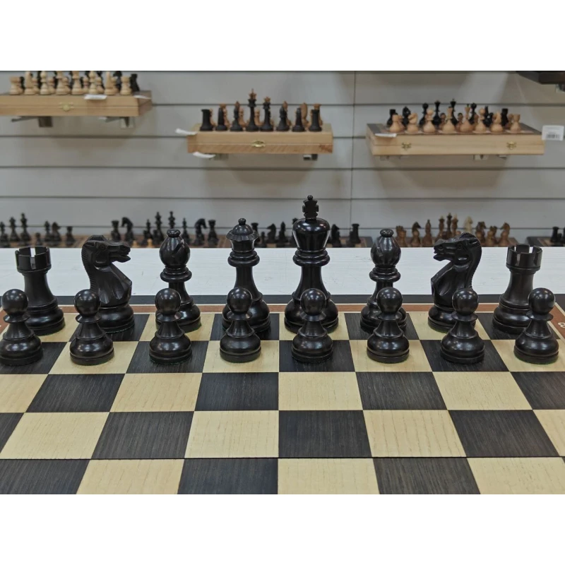 Шахматы подарочные Гамбит мореный дуб большие