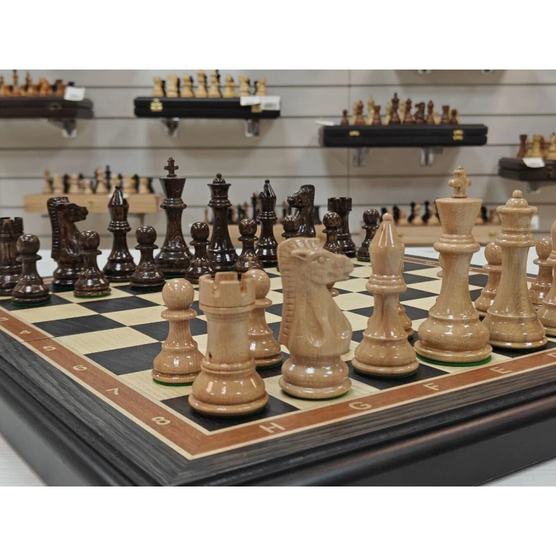Шахматы подарочные Суприм из мореного дуба