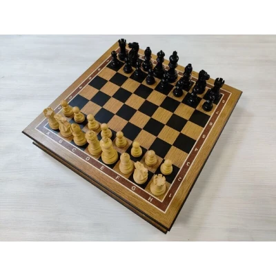 Шахматы подарочные Гамбит в деревянном ларце из дуба с утяжеленными фигурами большие