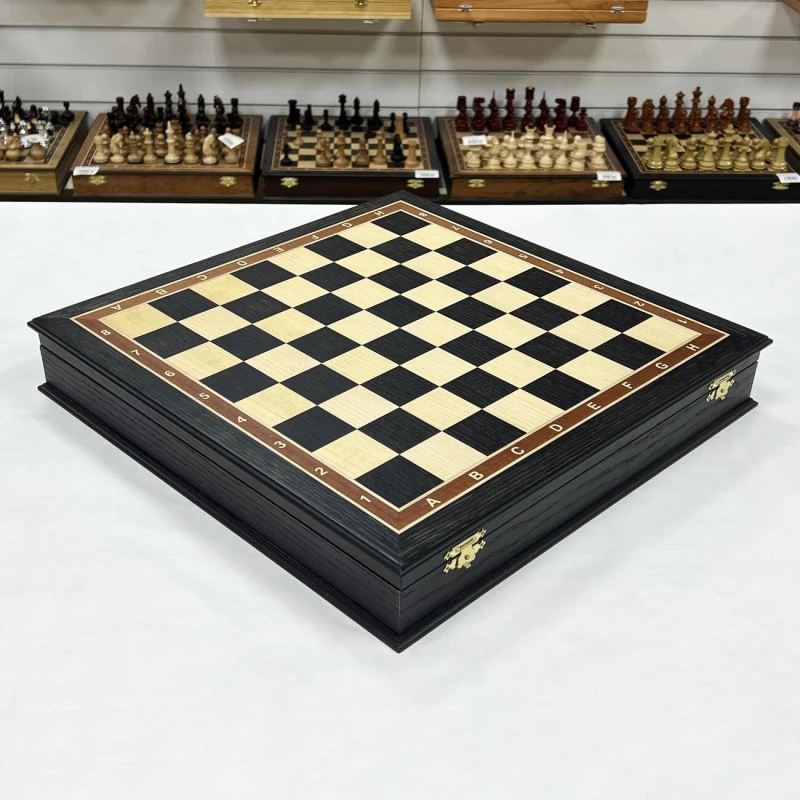 Шахматный ларец из мореного дуба средний