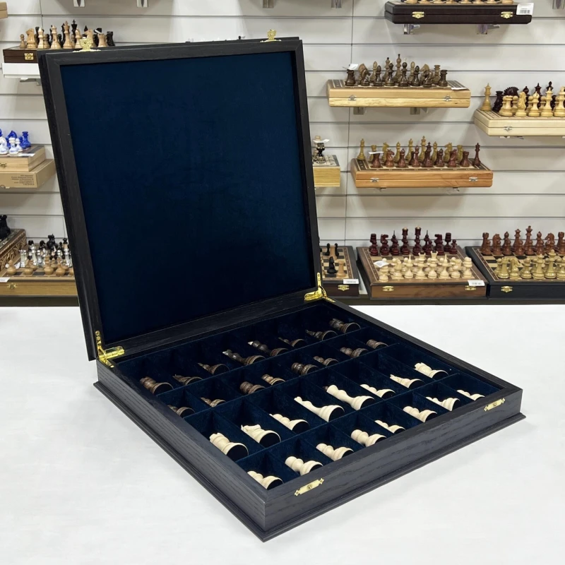 Шахматный ларец деревянный мореный дуб Бастион матовый