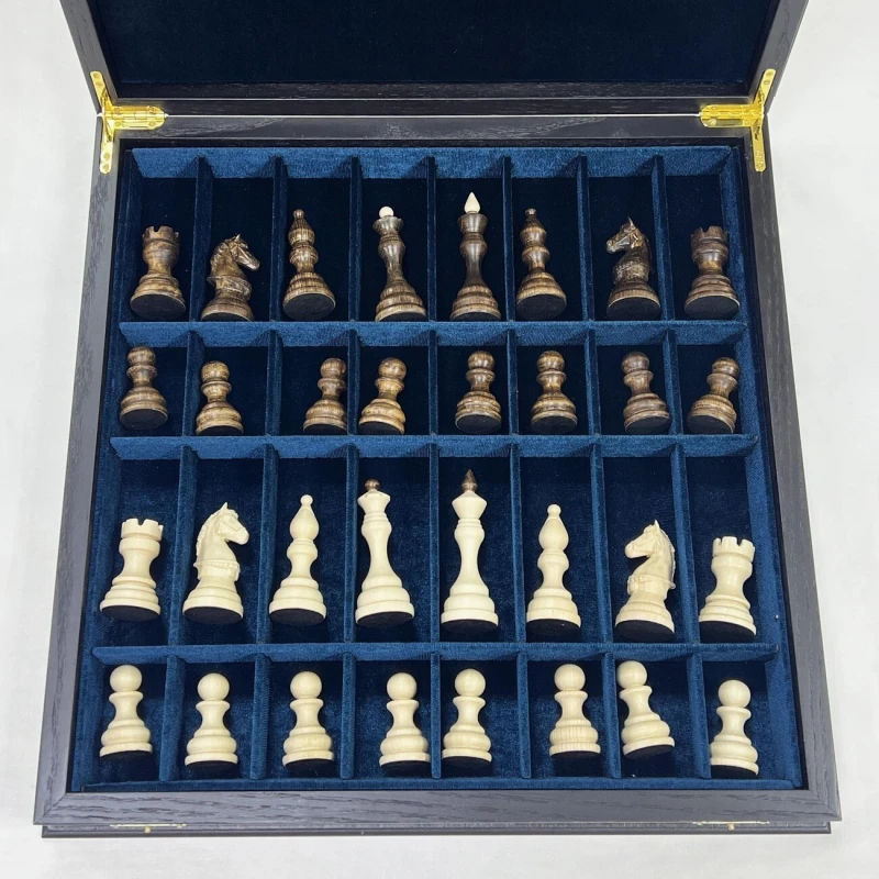 Шахматный ларец деревянный мореный дуб Бастион матовый