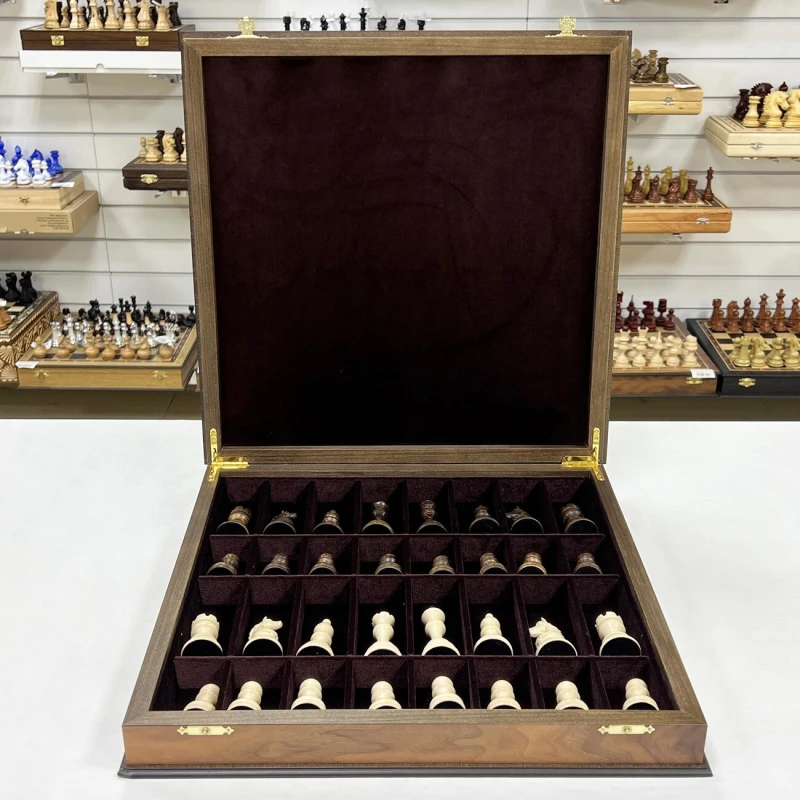 Шахматы в ларце эксклюзивные орех Бастион матовые