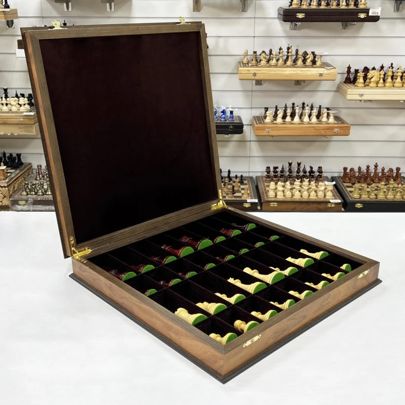 Шахматный ларец орех Стаунтон ретро самшит падук