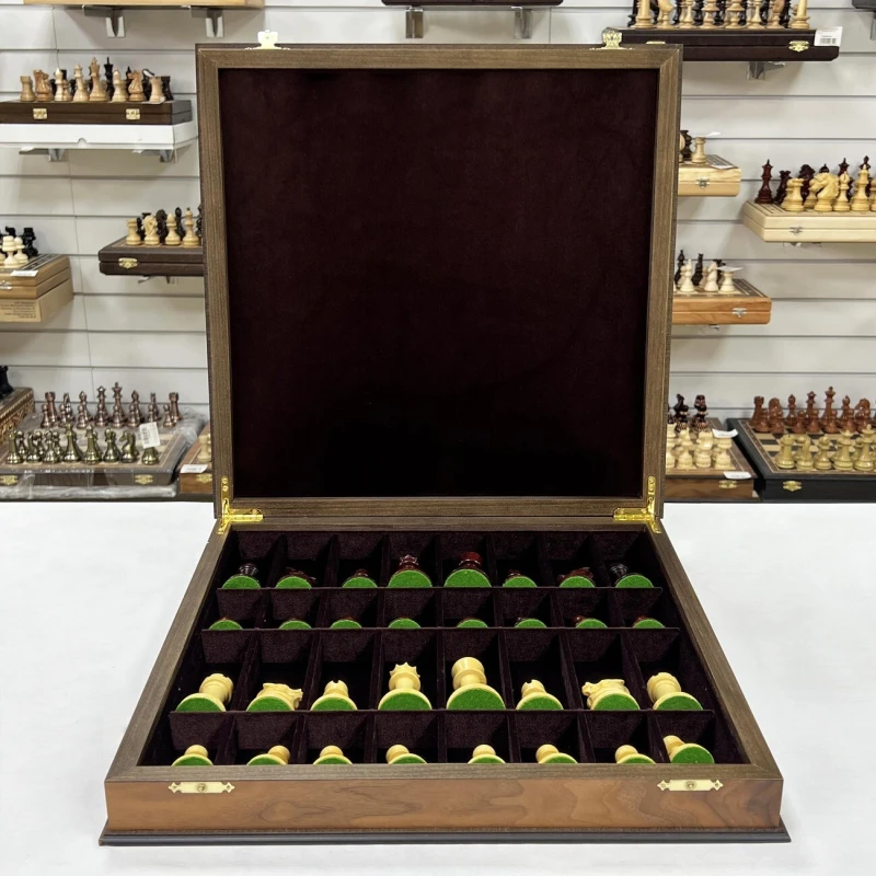 Шахматный ларец орех Стаунтон ретро самшит падук