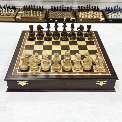 Шахматы в ларце подарочные венге Премиальный люкс
