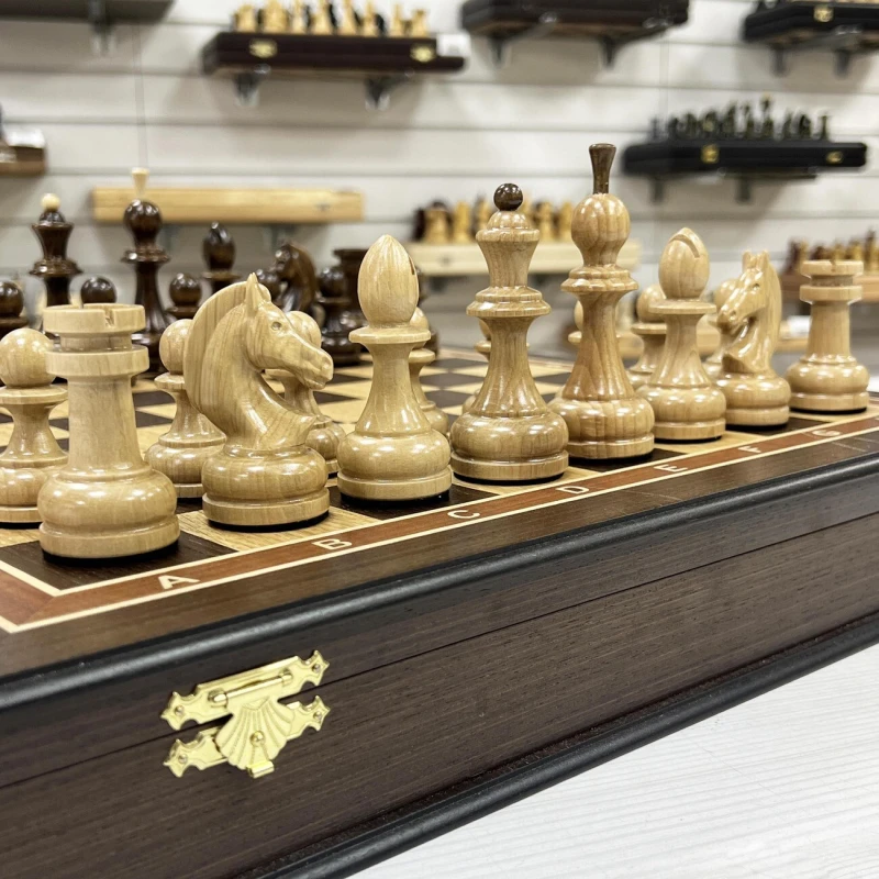Шахматы в ларце подарочные венге Премиальный люкс