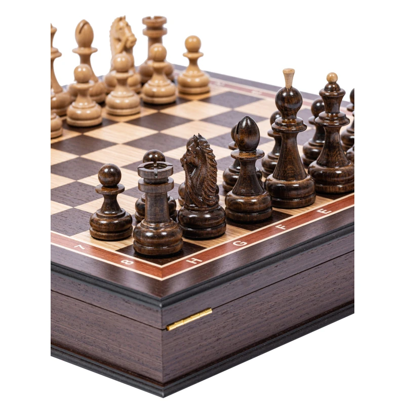Шахматы в подарок деревянные ручной работы с красивым конем венге большие