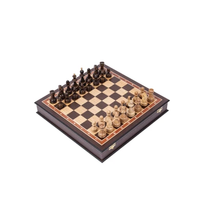 Шахматы в подарок деревянные ручной работы с красивым конем венге большие