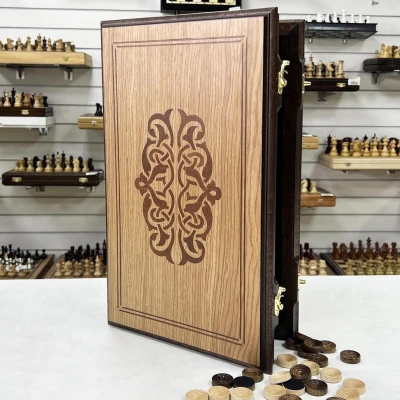 Нарды подарочные ручной работы Итальянский дизайн дуб