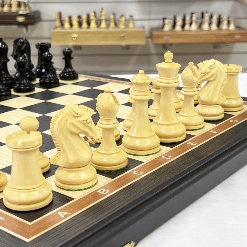 Шахматы эксклюзивные мореный дуб Стаунтон Royal большие