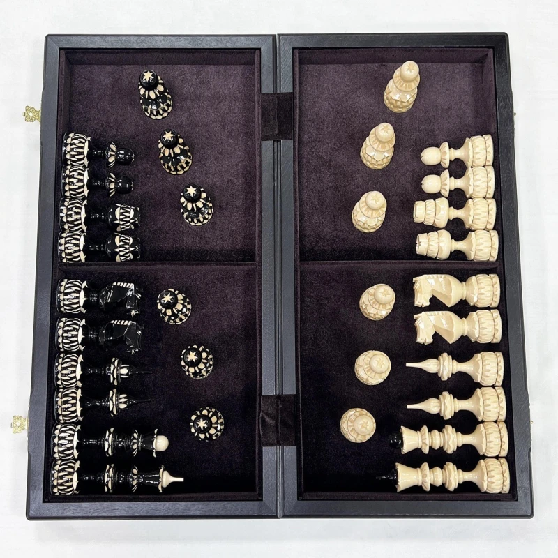 Шахматы деревянные большие мореный дуб точенка ручная работа