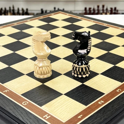 Шахматы деревянные большие мореный дуб точенка ручная работа