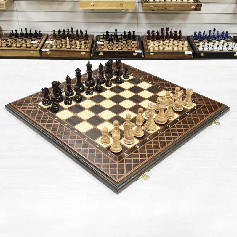 Шахматы нарды шашки подарочные венге Суприм