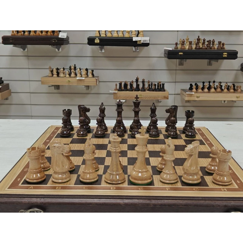 Шахматы деревянные подарочные из дуба Суприм