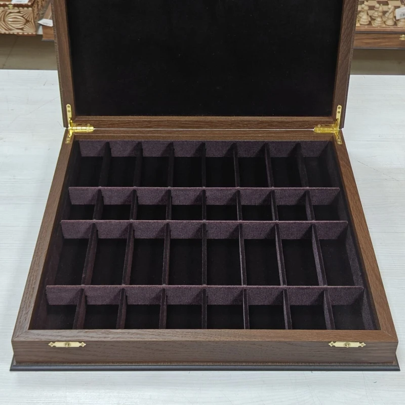 Шахматный ларец Антик моренный дуб 45 см без фигур