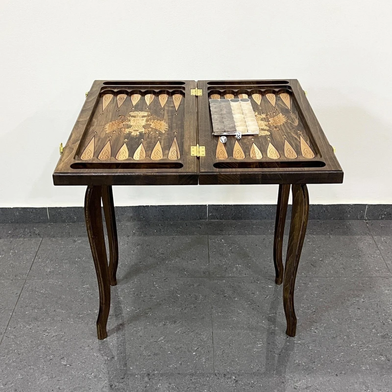 Нарды ломберный стол резной Герб России, Hachatyr