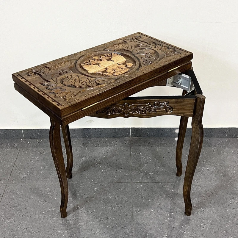 Нарды ломберный стол резной Герб России, Hachatyr