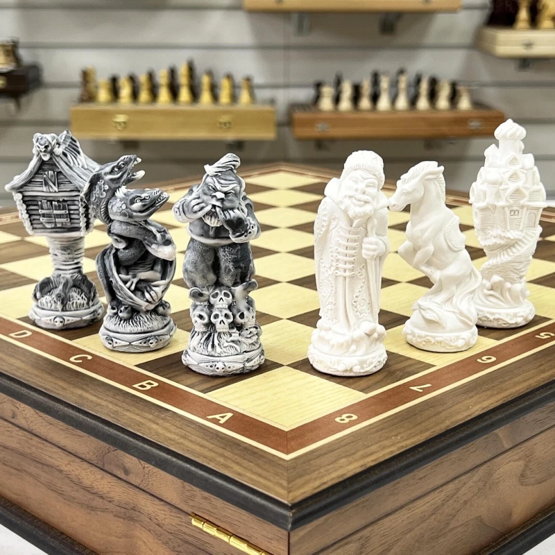 Шахматы эксклюзивные Русские Сказки орех