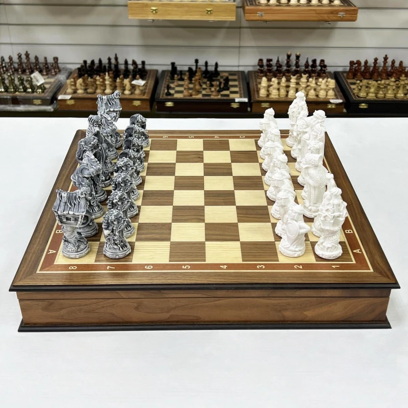 Шахматы эксклюзивные Русские Сказки орех