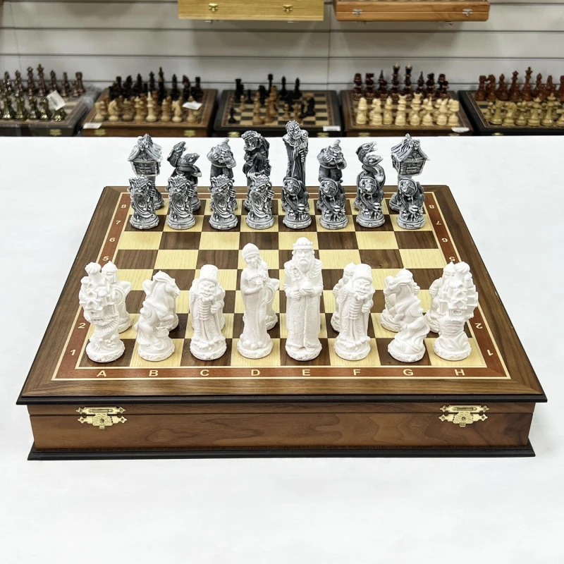 Шахматы эксклюзивные Русские Сказки орех