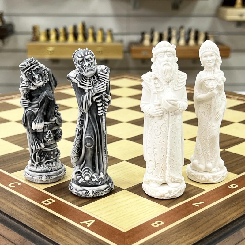 Шахматы эксклюзивные Русские Сказки орех