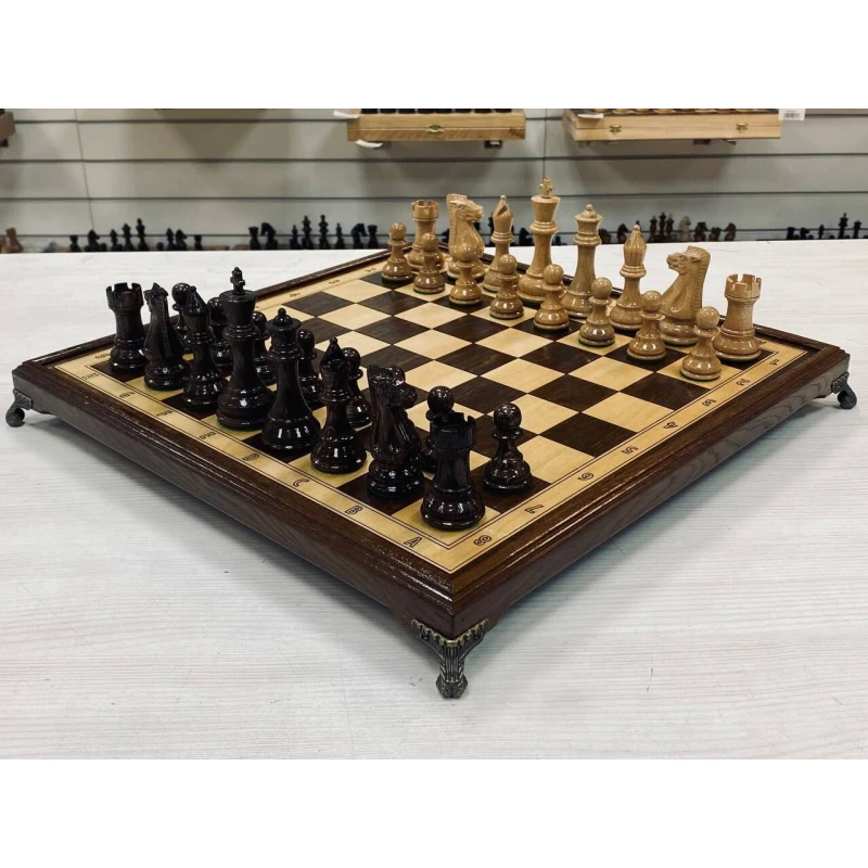 Шахматы подарочные Суприм глянцевые нескладная доска, Hachatyr