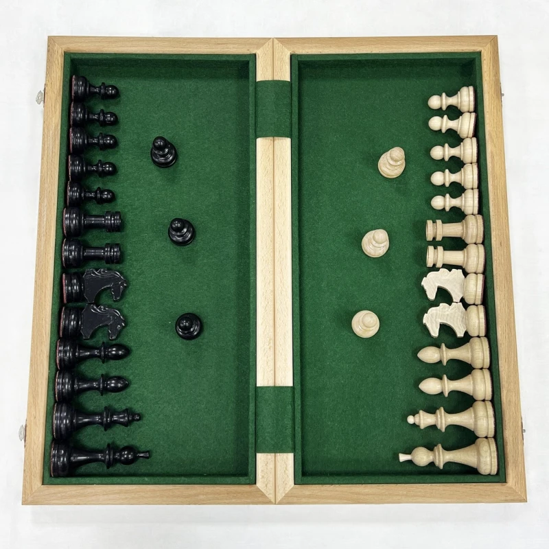 Шахматы Классические из красного дерева и бука, 50 на 50 см