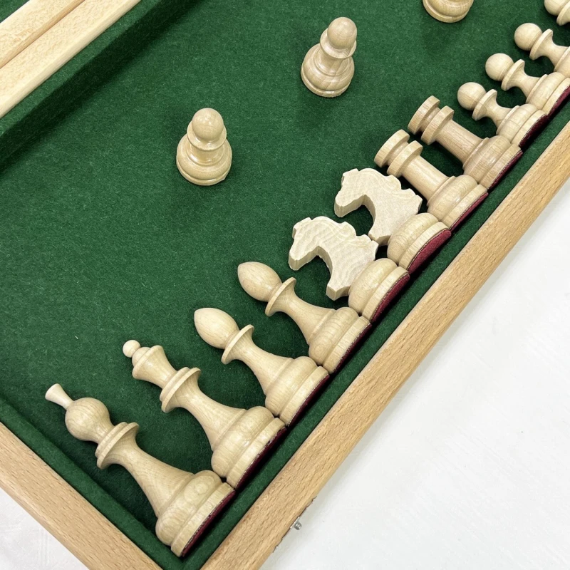 Шахматы Классические из красного дерева и бука, 50 на 50 см