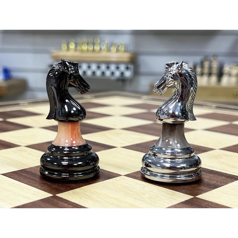 Набор 3 в 1 шахматы-нарды-шашки Красное дерево итальянский дизайн