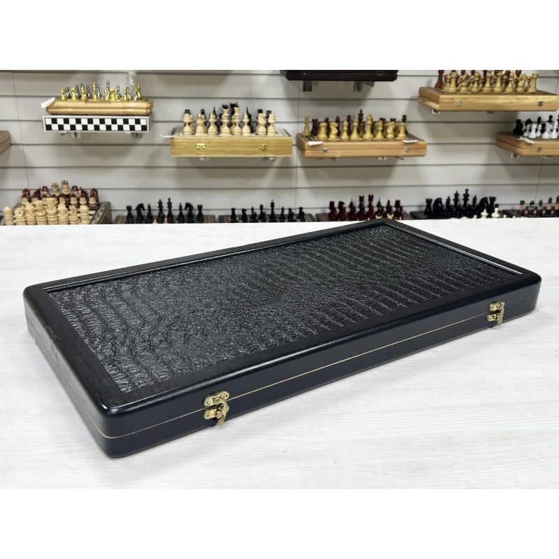 Нарды кожаные Презент Большие 60 см + фишки Люкс